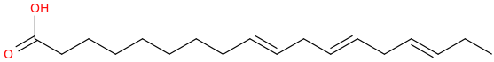 9,12,15 octadecatrienoic acid, (9e,12e,15e) 